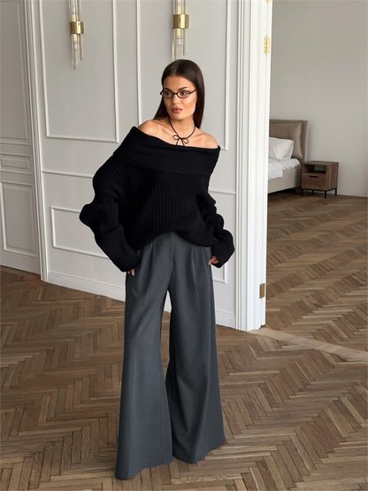Rosea Maßgeschneiderte Hose mit weitem Bein