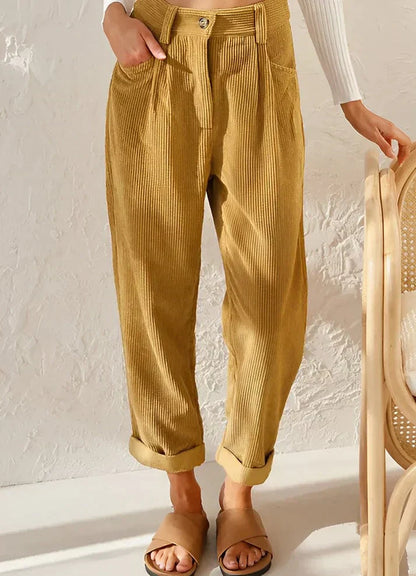 Margit | High-Waist Cordhosen