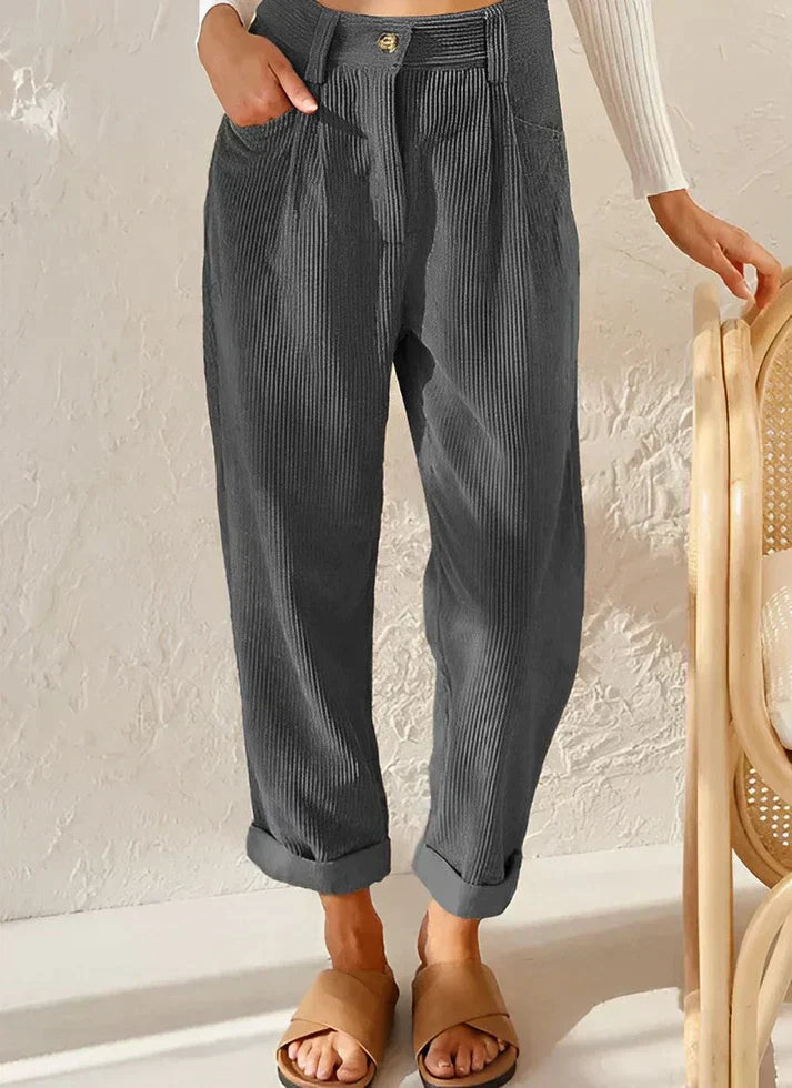 Margit | High-Waist Cordhosen