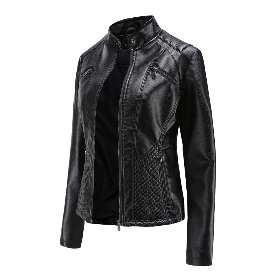 ANDRIJANA - Stilvolle Leder Sommerjacke