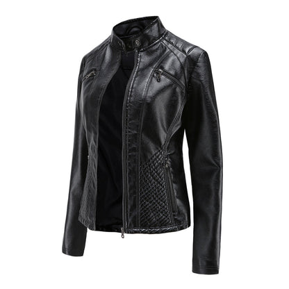 ANDRIJANA - Stilvolle Leder Sommerjacke