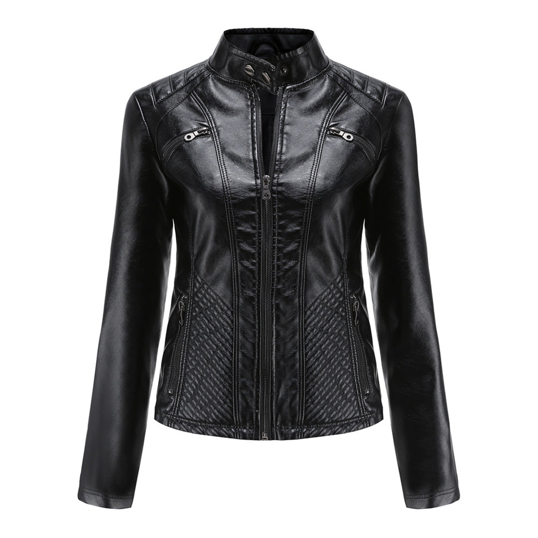 ANDRIJANA - Stilvolle Leder Sommerjacke