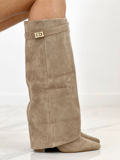 ARABELLA™ - Khaki Suède Laarzen