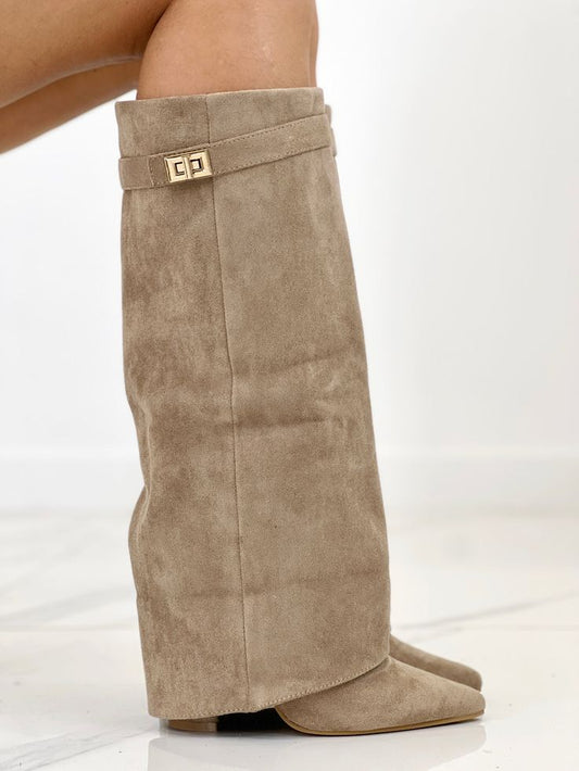 ARABELLA™ - Khaki Suède Laarzen
