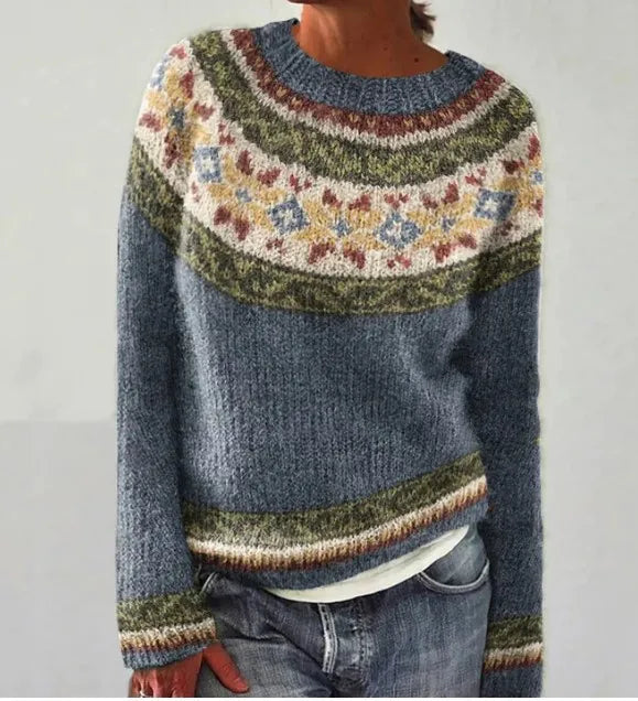 Lexi - Retro Scandinavische Patroon Herfsttrui