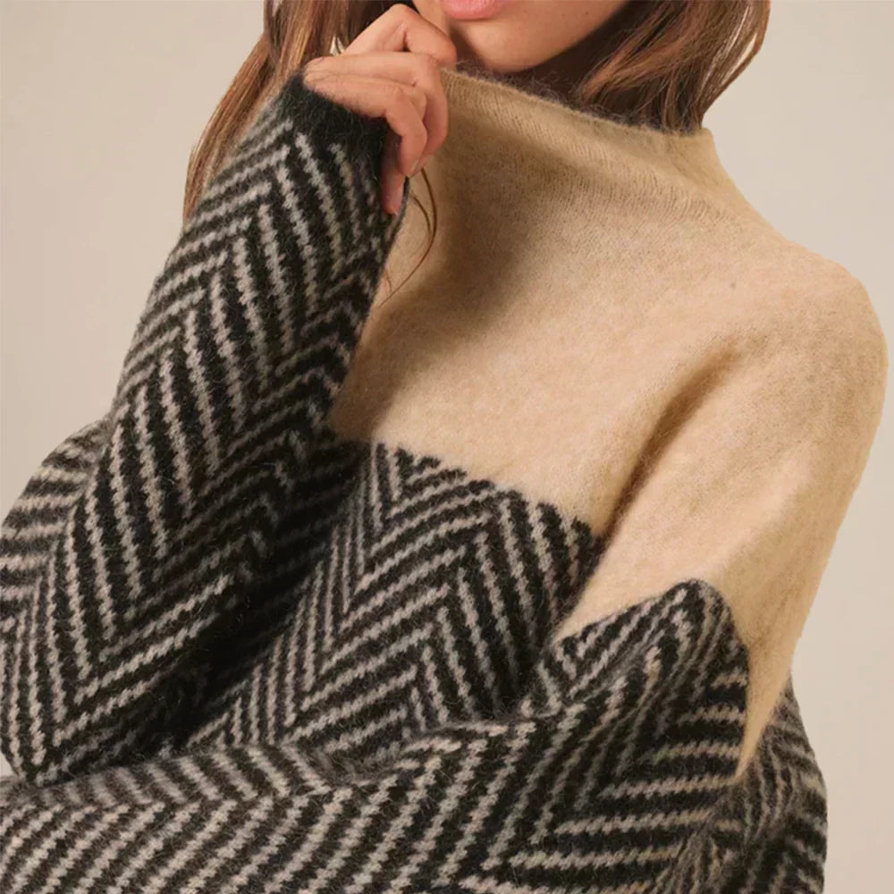 LINE – Warmere pullover met opstaande kraag