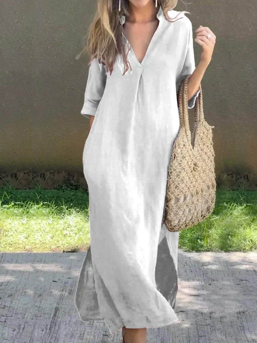 Alexa - Chic zomermaxi-jurk met V-hals