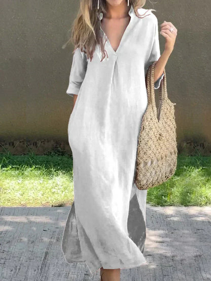 Alexa - Chic zomermaxi-jurk met V-hals