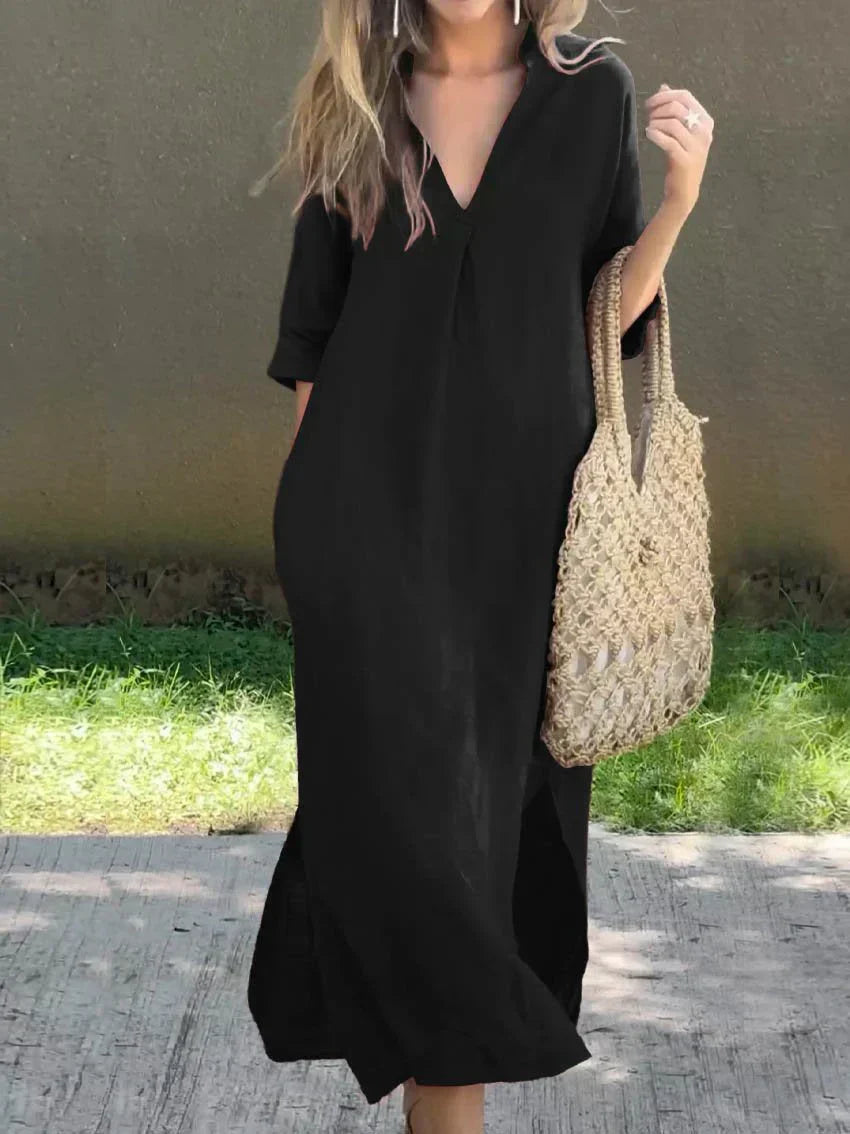 Alexa - Chic zomermaxi-jurk met V-hals