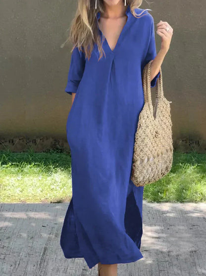 Alexa - Chic zomermaxi-jurk met V-hals