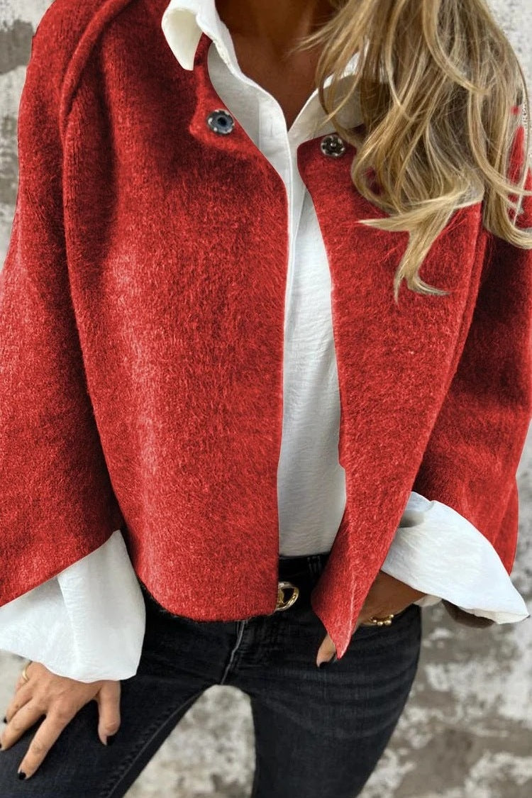 Elise - Kurzer Cardigan mit schickem, ausgestelltem Ärmel