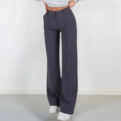 Lise | Stijlvolle high-waist broek met wijde pijpen