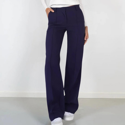 Lise | Stijlvolle high-waist broek met wijde pijpen