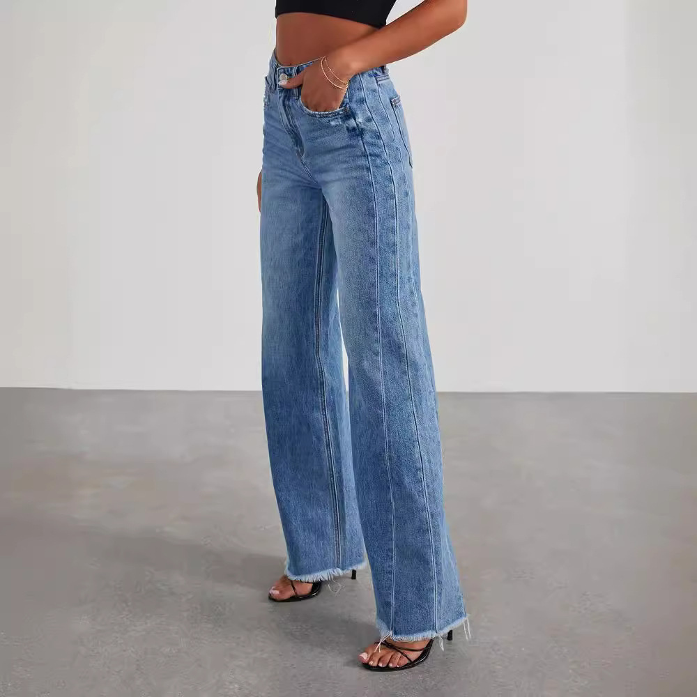 Mimi | Stilfulde denimjeans med brede ben