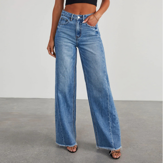 Mimi | Stilfulde denimjeans med brede ben