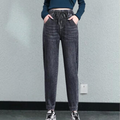 Louise | Stijlvolle Denim Jogger Broek