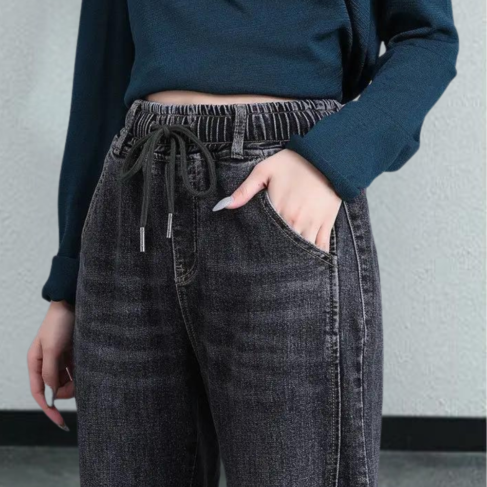 Louise | Stijlvolle Denim Jogger Broek