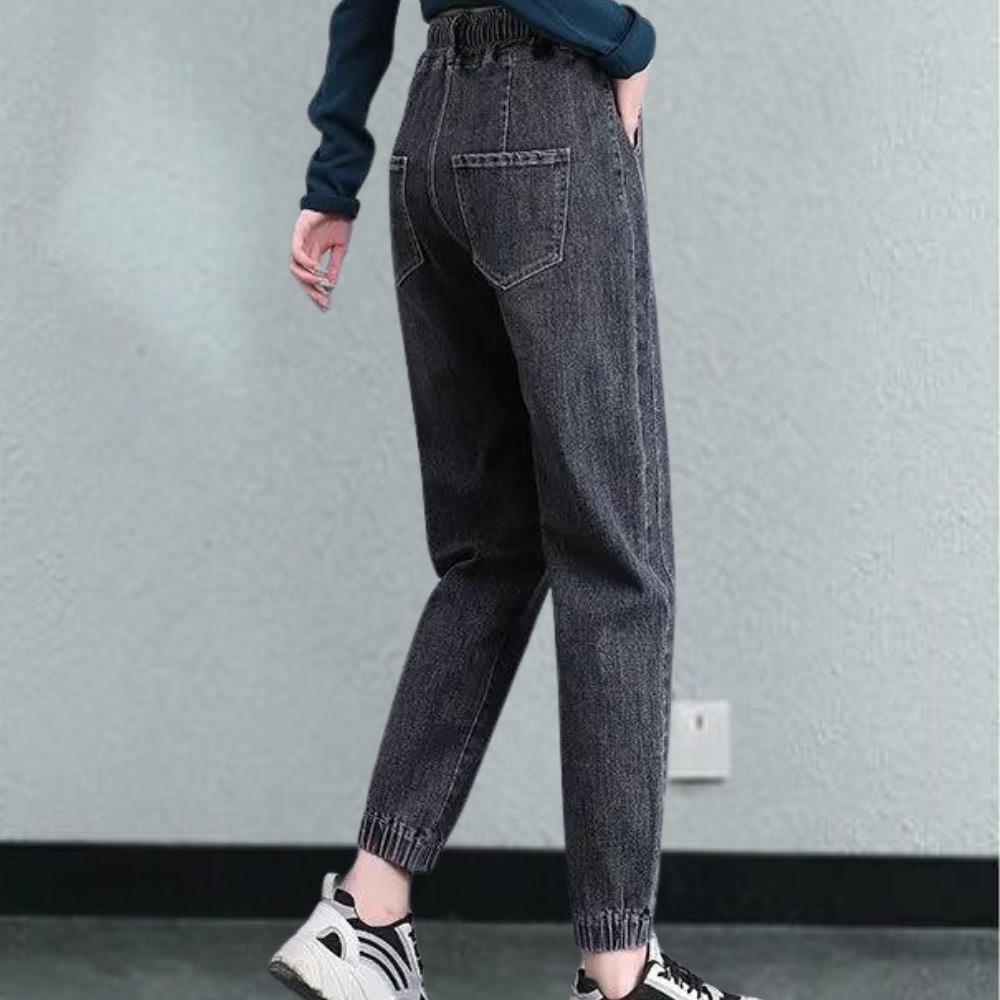 Louise | Stijlvolle Denim Jogger Broek
