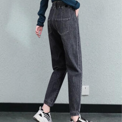 Louise | Stijlvolle Denim Jogger Broek