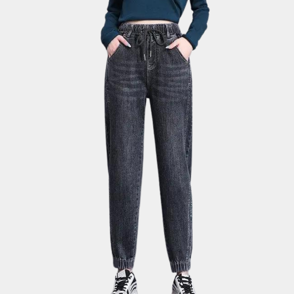 Louise | Stijlvolle Denim Jogger Broek