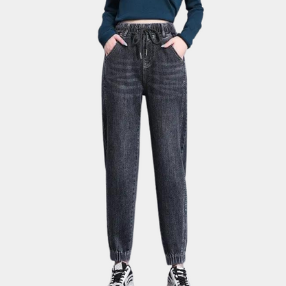 Louise | Stijlvolle Denim Jogger Broek