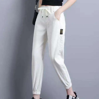 Louise | Stijlvolle Denim Jogger Broek