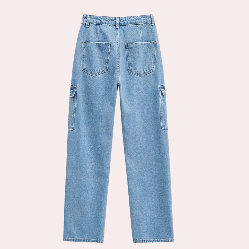 Nana | Premium Denim Cargo­hosen