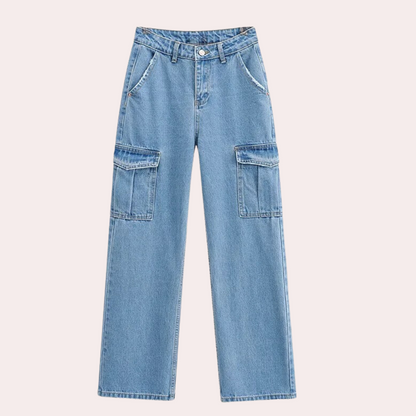 Nana | Premium Denim Cargo­hosen