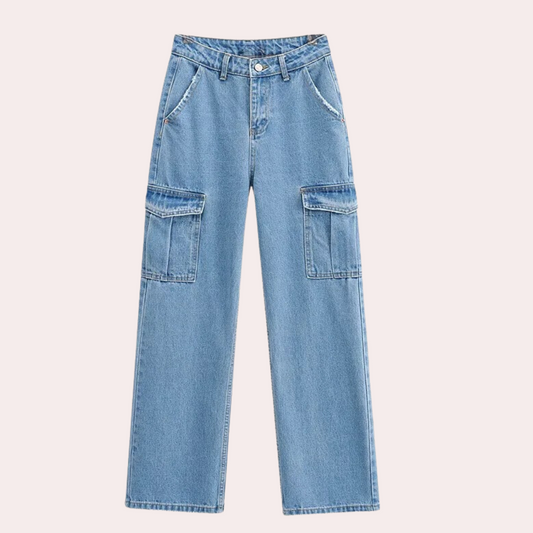 Nana | Premium Denim Cargo­hosen