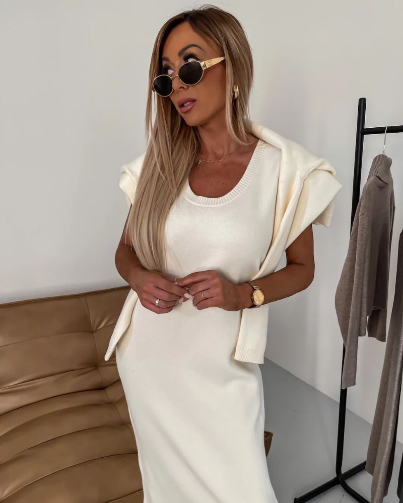 CLARISSA™ - Chique gebreide tweedelige set