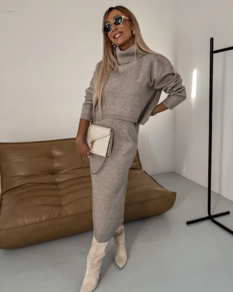 CLARISSA™ - Chique gebreide tweedelige set