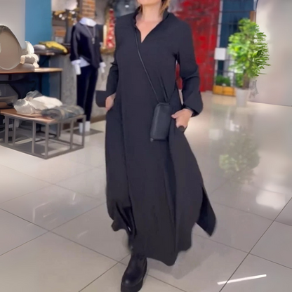 Vayla™ – Fließendes Maxikleid mit Seitenschlitzen