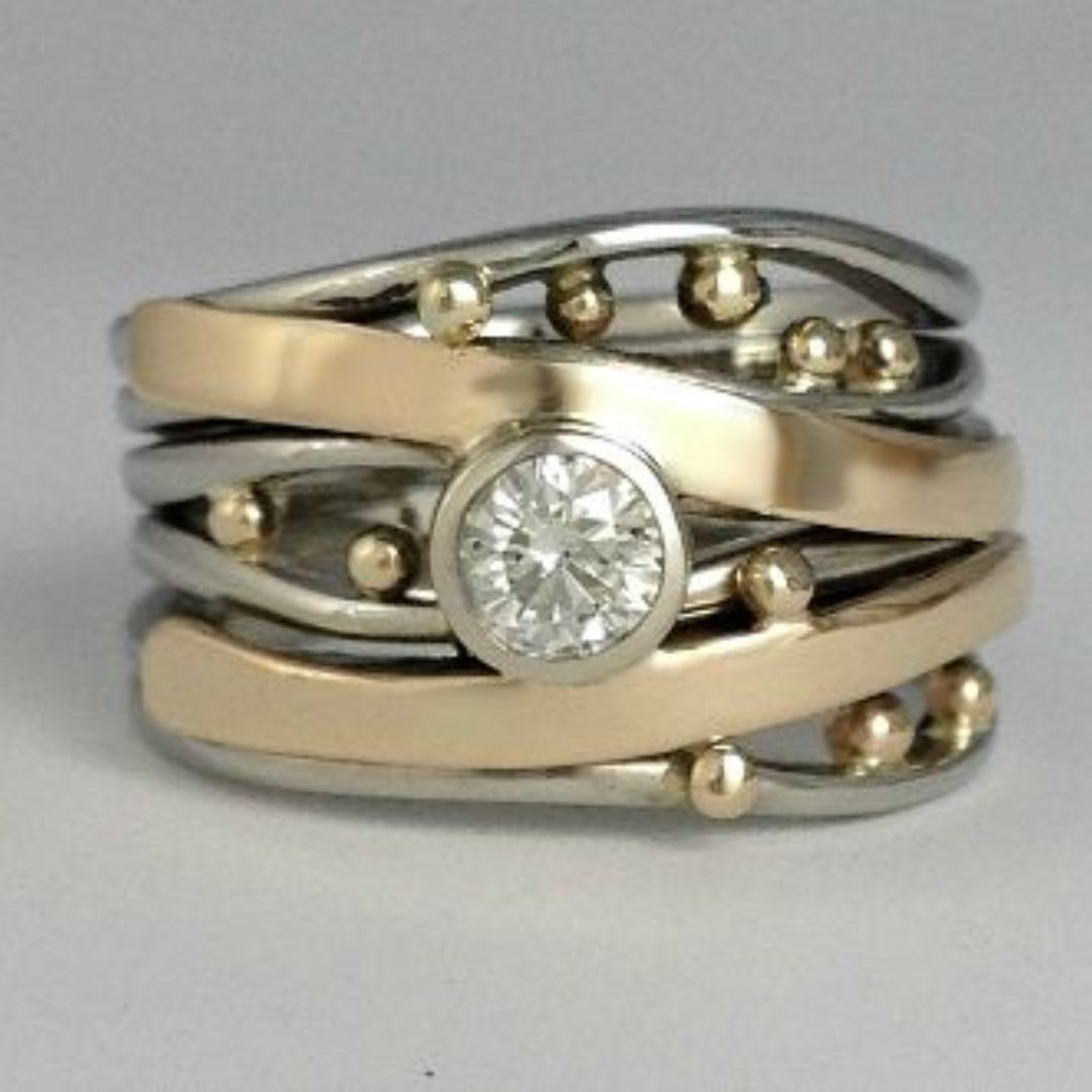 Royal – Vintage-Gold-Inlay-Zirkonia-Ring