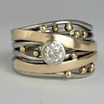 Royal – Vintage-Gold-Inlay-Zirkonia-Ring