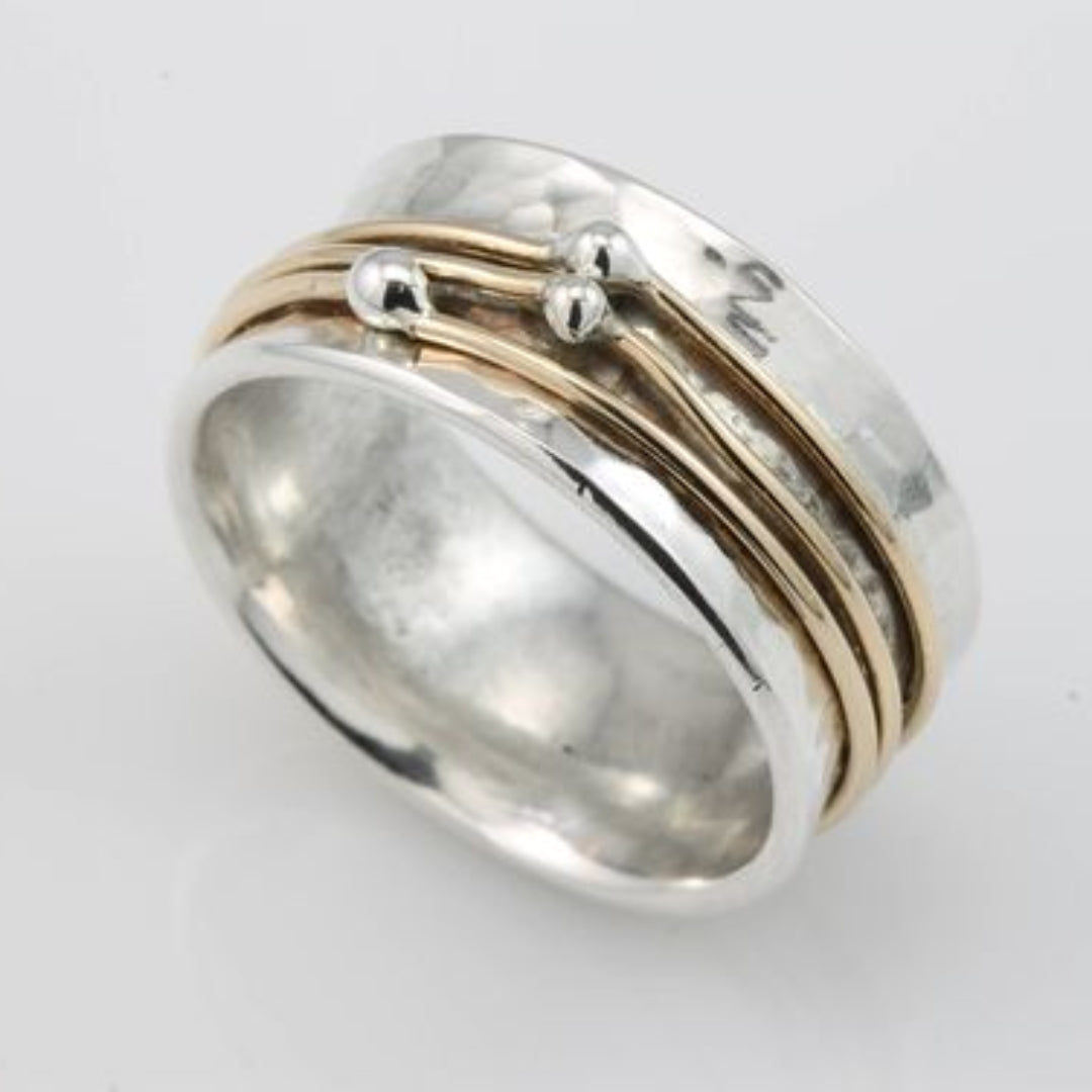 Shine - Vintage Goldlaag Zilveren Ring