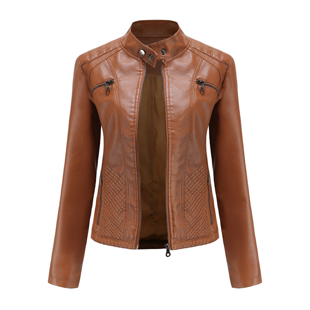 ANDRIJANA - Stilvolle Leder Sommerjacke