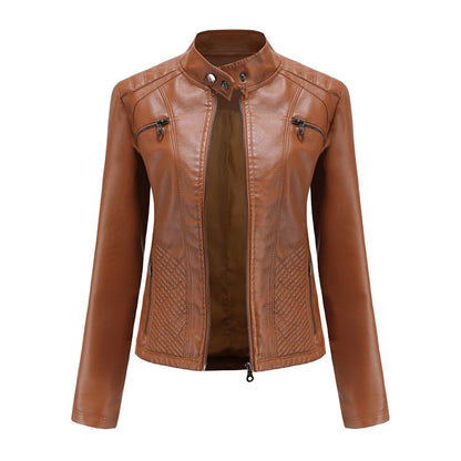 ANDRIJANA - Stilvolle Leder Sommerjacke