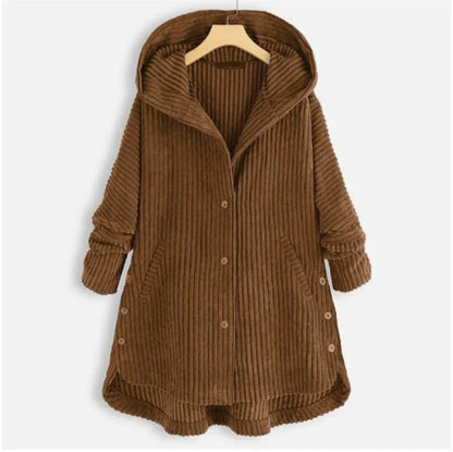 Théodora - Manteau côtelé avec capuche