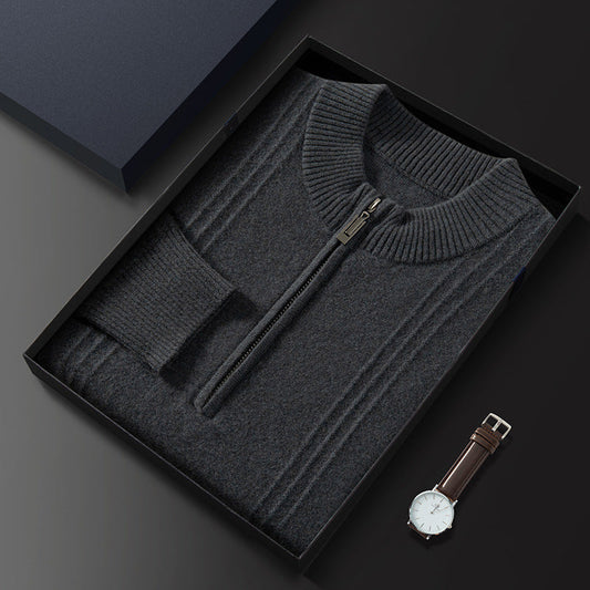 Sweater – Glatter Mischgewebe-Strick mit elegantem Fall