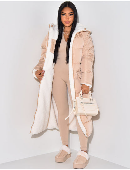 Ambre - Veste longue réversible élégante