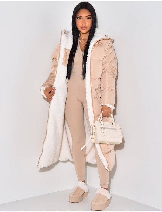 Ambre - Veste longue réversible élégante