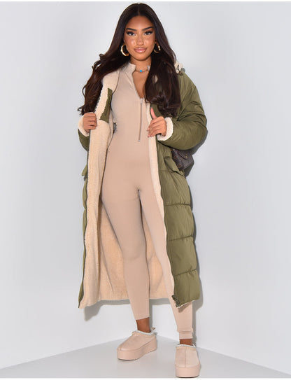 Ambre - Veste longue réversible élégante