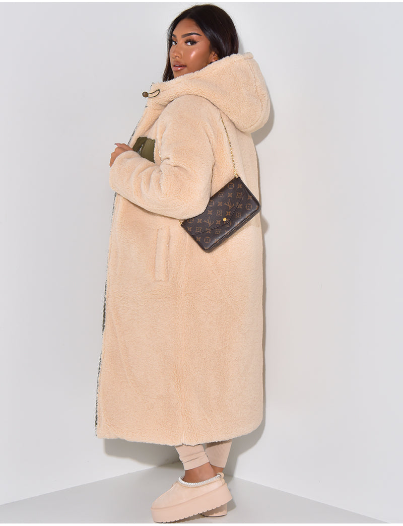 Ambre - Veste longue réversible élégante