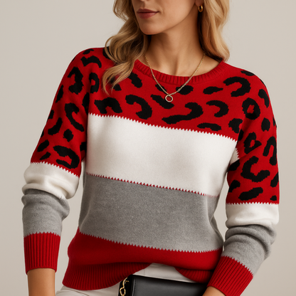 Charlene – Casual-Sweater mit Leopardenmuster