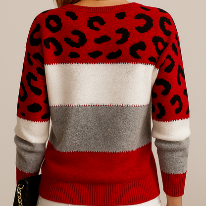 Charlene | Leopardenmuster Freizeitpullover