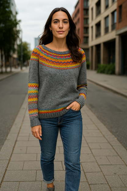 Lylia| Warmer Retro-Winterpullover für frauen