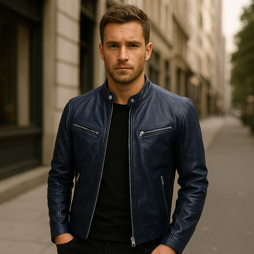 Victor | Casual Leren Jas: Tijdloos Design en Comfort