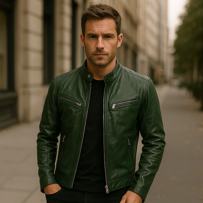 Victor | Casual Leren Jas: Tijdloos Design en Comfort