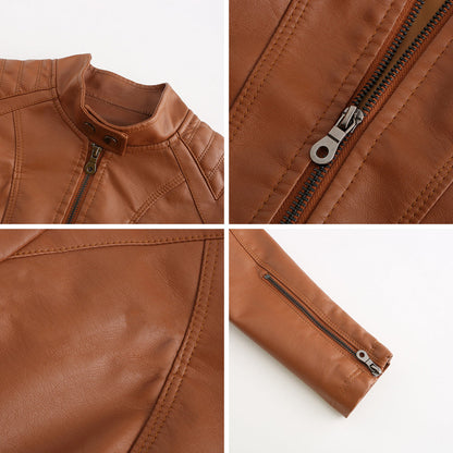 ANDRIJANA - Stilvolle Leder Sommerjacke