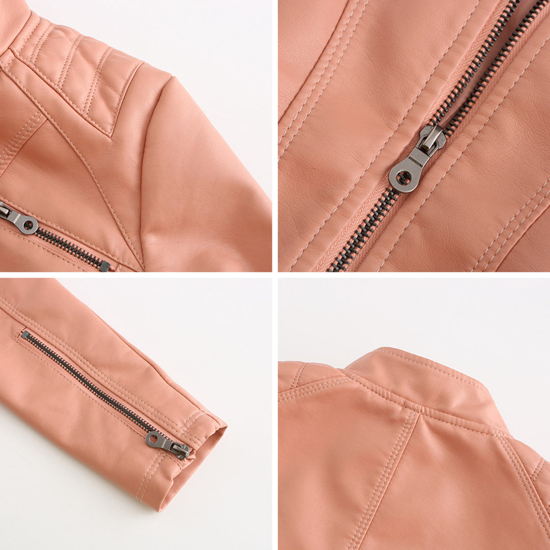 ANDRIJANA - Stilvolle Leder Sommerjacke